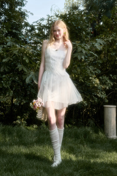 Puffy Layered Suspender Dress GRO0134