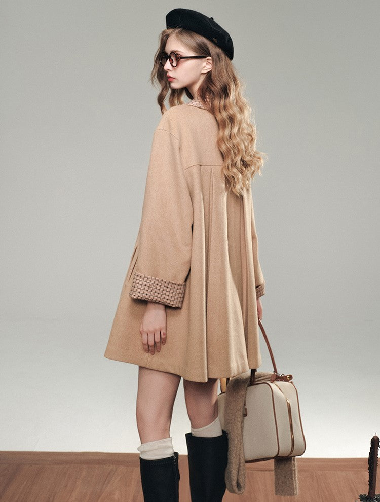 High-Proportion Wool Chestnut Brown Coat GRO0076