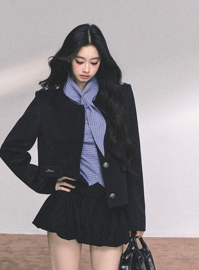 Blue Plaid Long Sleeves Shirt DIA0654