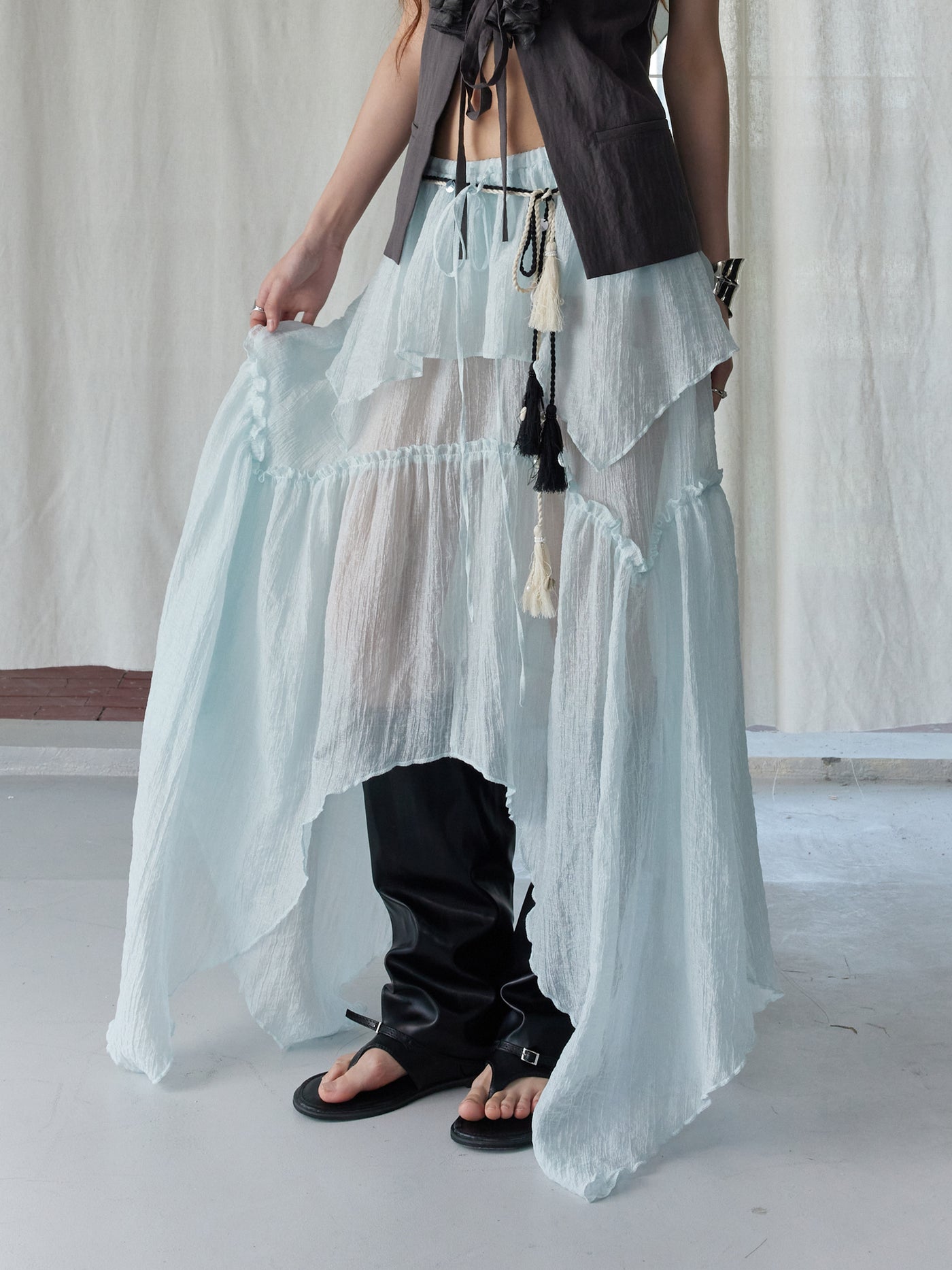 Bohemian Lace Vest Top/Skirt JNY0248