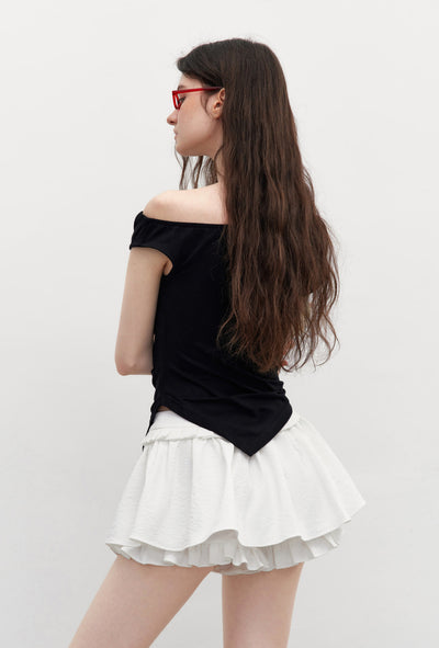 Lace Splicing Short Skirt AYF0096