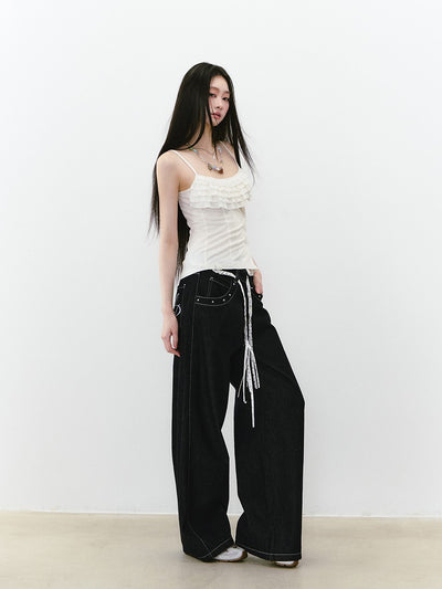 Ruffled Neckline Slim Camisole VIA0270