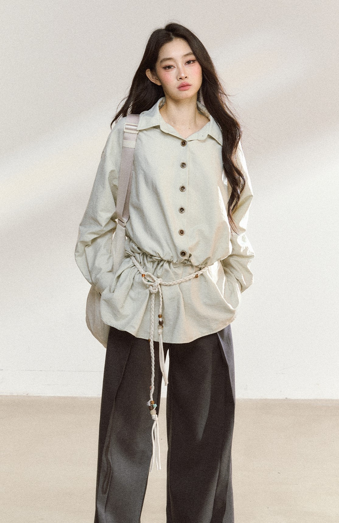 Casual Loose Long-sleeved Shirt./Shorts SHI0223
