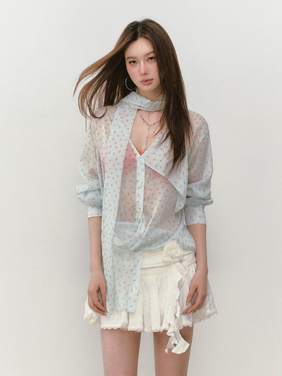 Floral Ribbon Sun-shading Shirt VIA0279