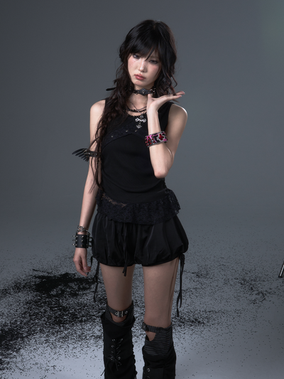 Bow Tie Puffy Casual Shorts FRU0108