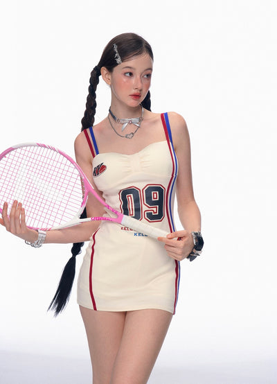 Sports Casual Tight Suspender Short Dress DIA0187