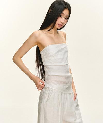 White Tube Top/Wrapped Pants ANA0067