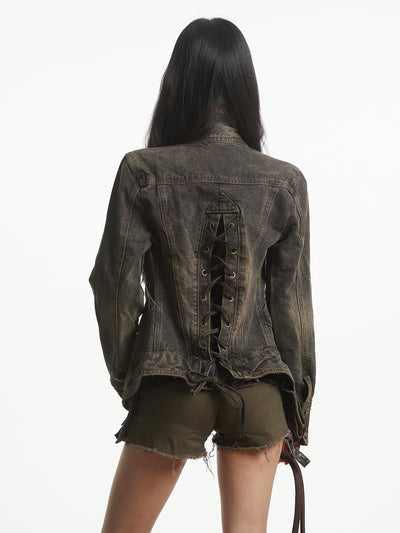 American Retro Short Denim Jacket UNC0316