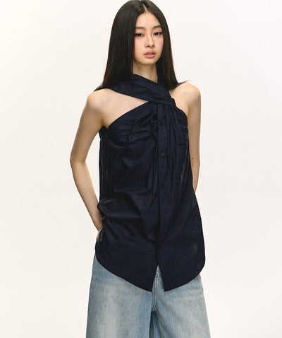 Halter Neck Twisted Top ANA0045