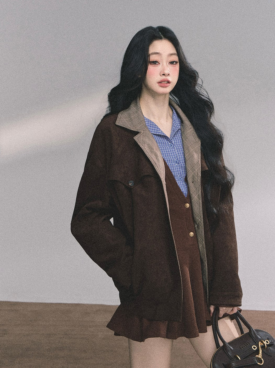 Fake Two-piece French Knitted Dress DIA0613