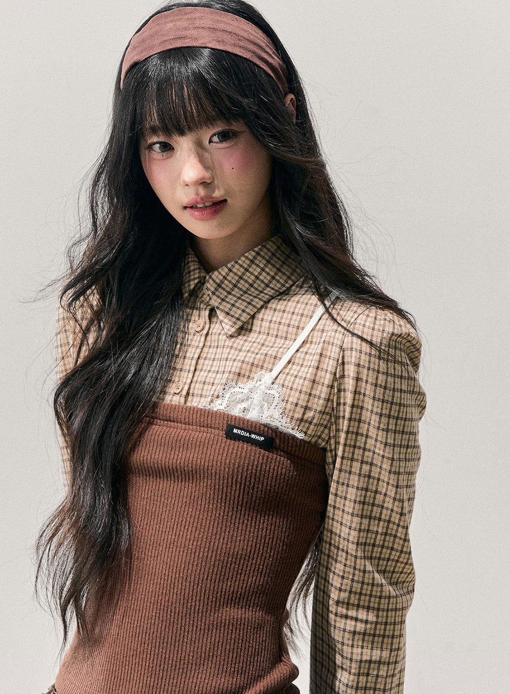 Faux Three-Piece Plaid Shirt DIA0762