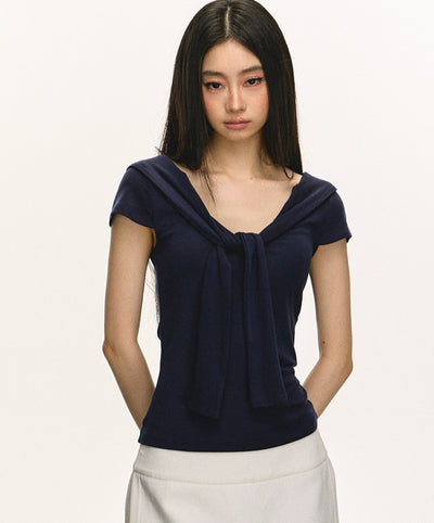 V-neck Short-sleeved T-shirt ANA0050