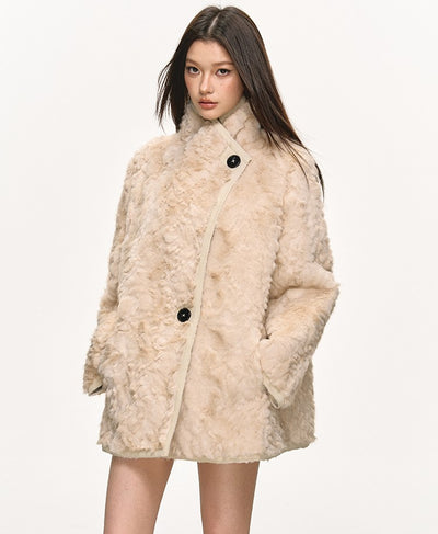 High-end Stand-collar Faux Fur Coat ANA0081