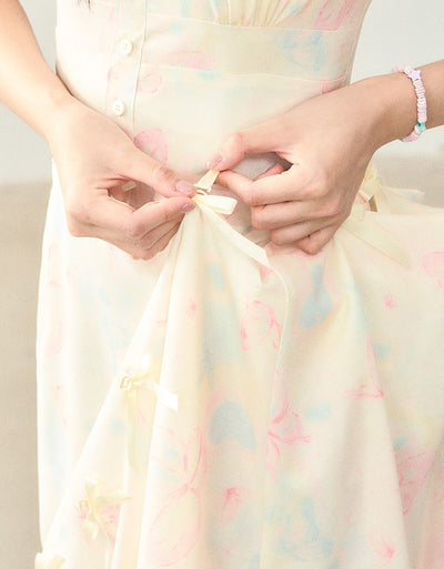 Pastel Small Flying Sleeve Dress NTO0230
