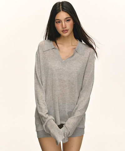 Temperament Casual V-neck T-shirt ANA0049
