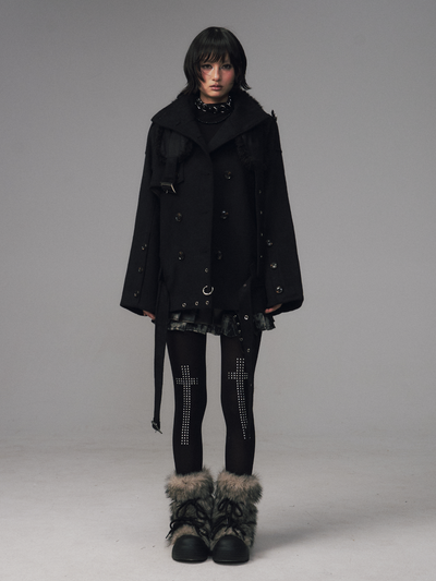 Oversized Collar Multi-Wear Jacket FRU0120