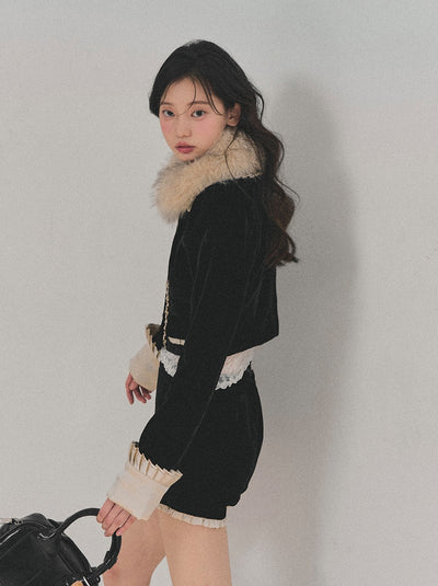 Snow Country Fur Short Jacket/Shorts DIA0702