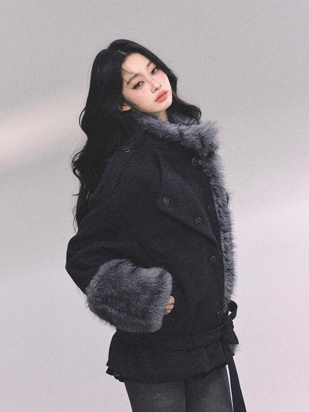 French Luxury Suit Fur Coat DIA0647