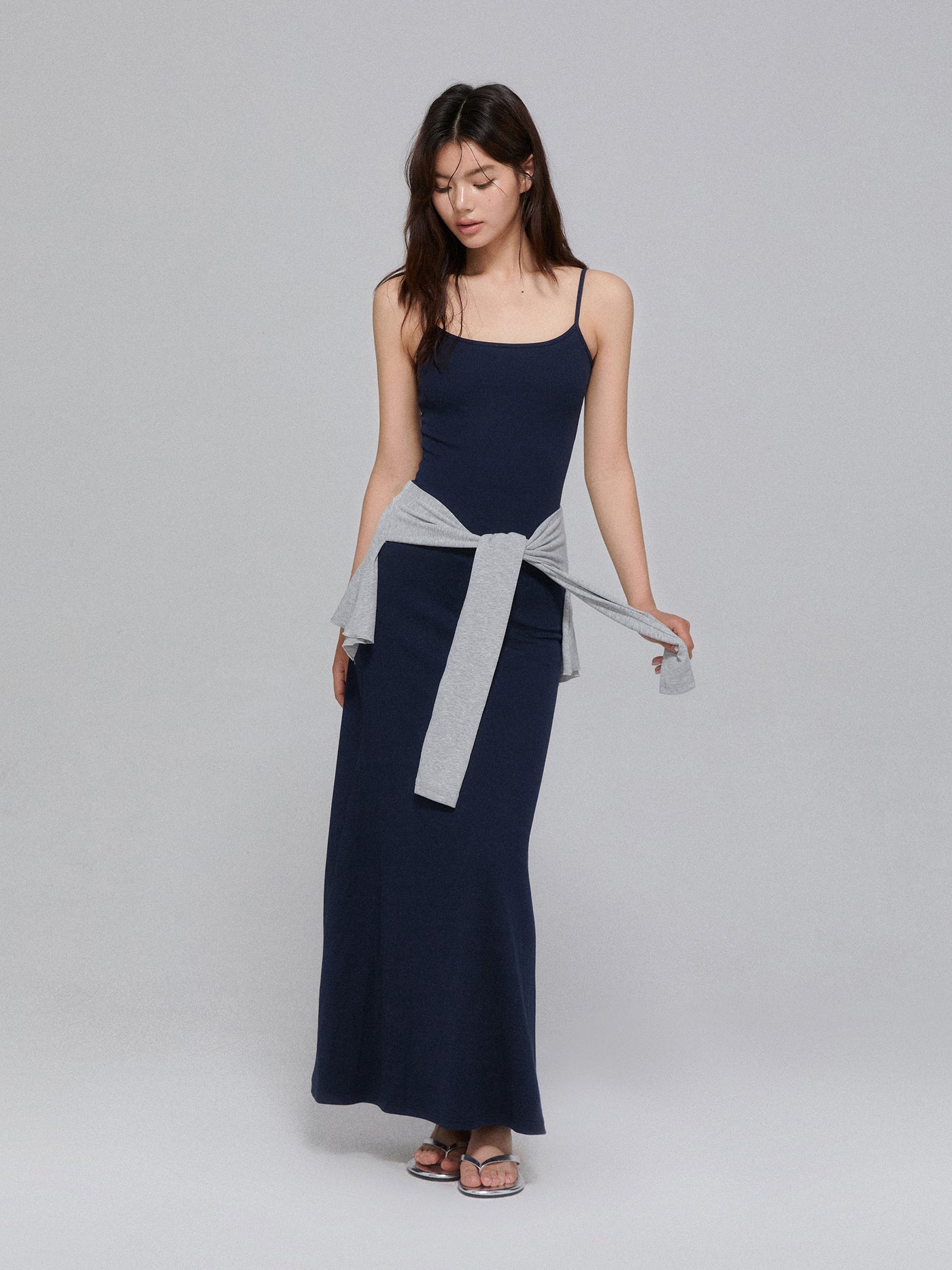Fake Two-piece Suspender Dress APE0369