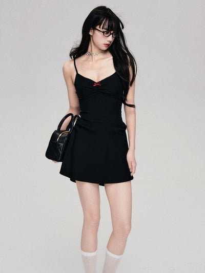 Petite Holiday Short Suspender Dress LUL0072