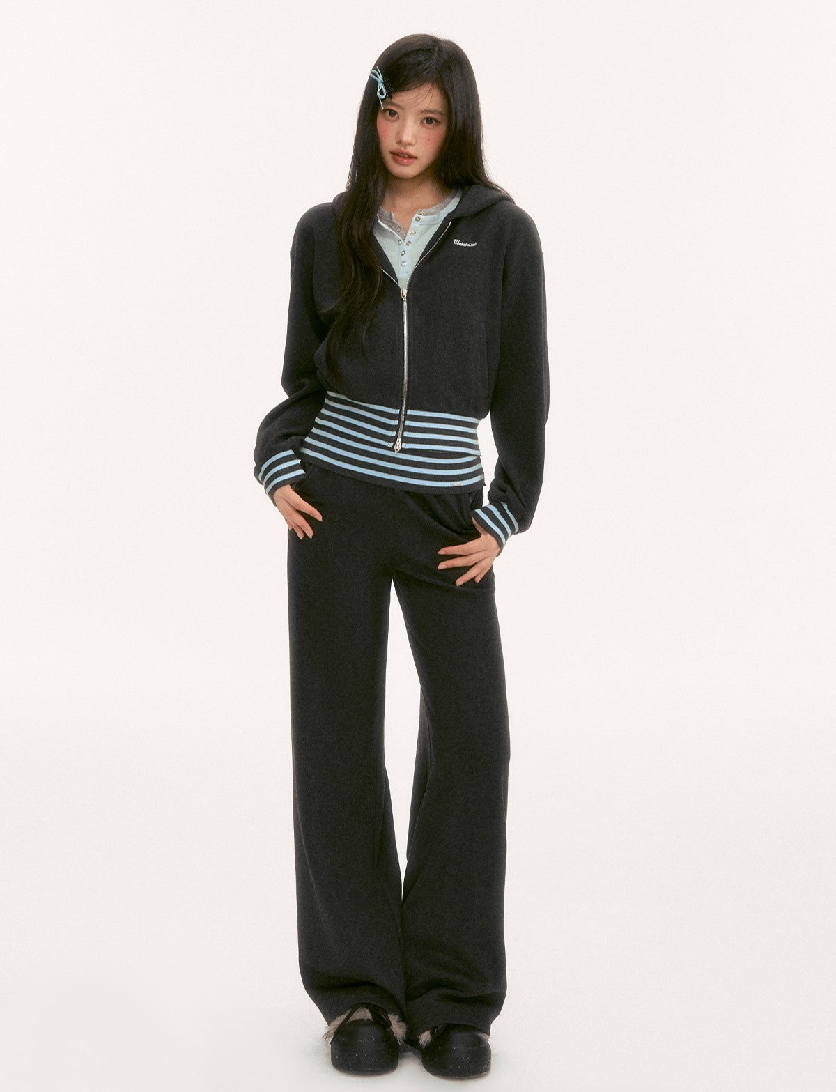 Waist Color Block Striped Casual Pants WEE0129