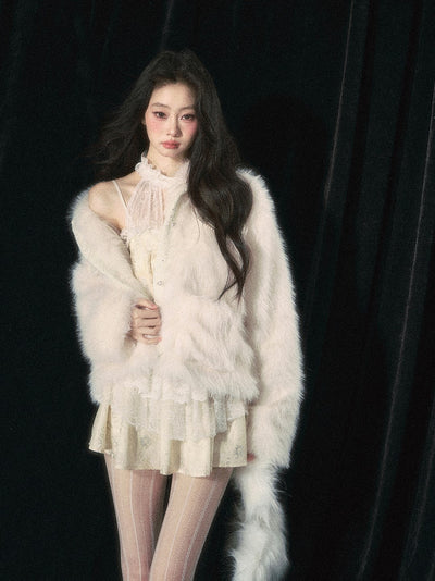 Snow Velvet Lazy Style Warm Fur Jacket DIA0242