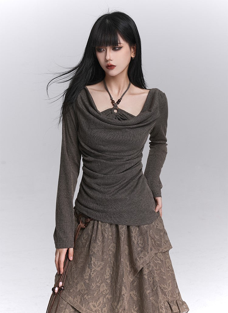 Halter Neck Off-Shoulder Top LAD0249