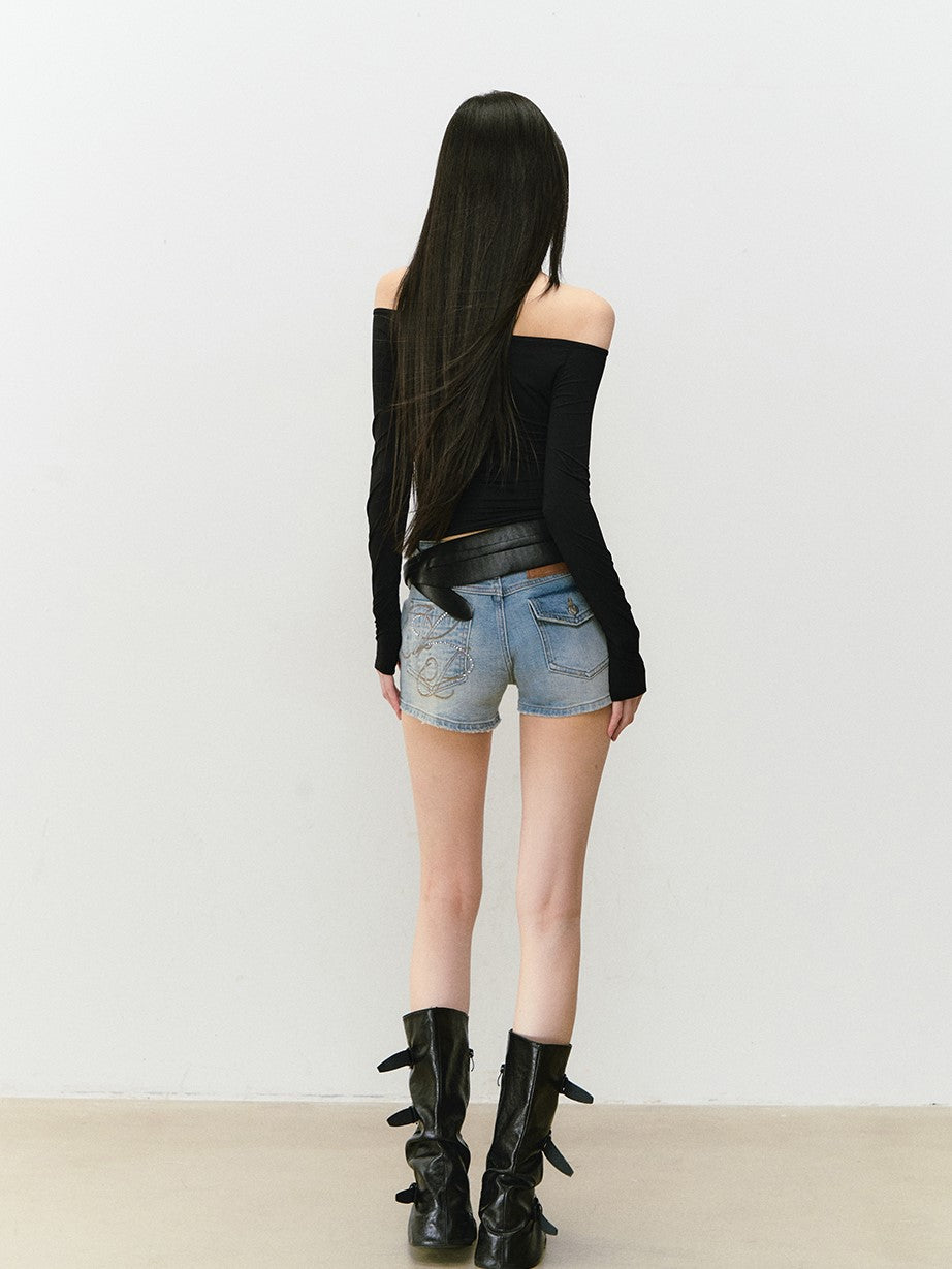 One-shoulder Long-sleeved T-shirt VIA0337