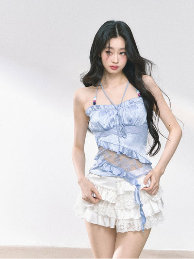 Lace Halter Neck Top DIA0461