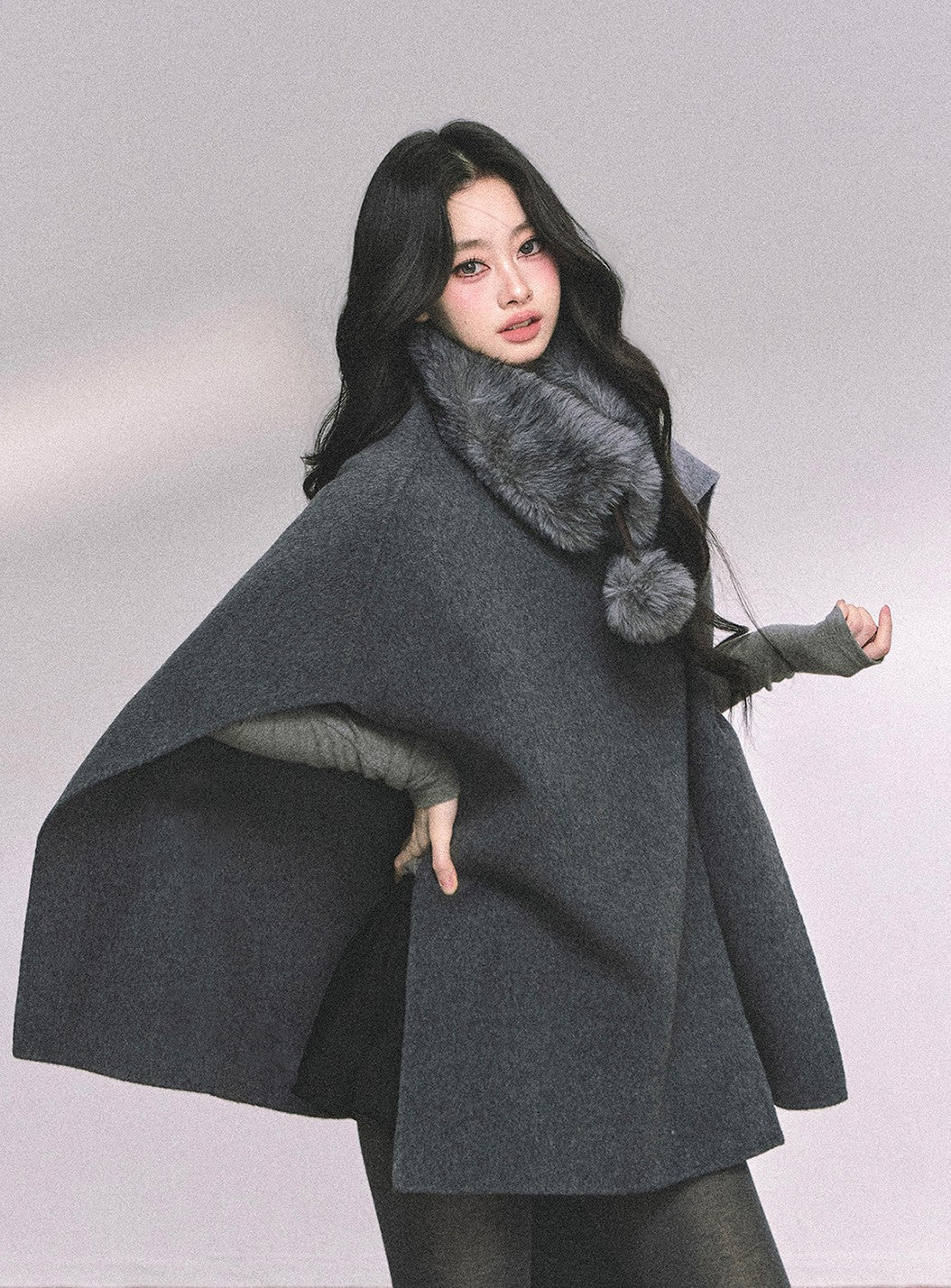 High-end French Luxury Woolen Cloak DIA0636