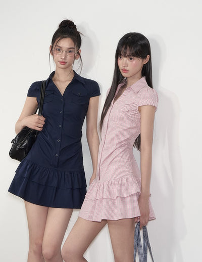 Retro Waist Shirt Dress SOO0014