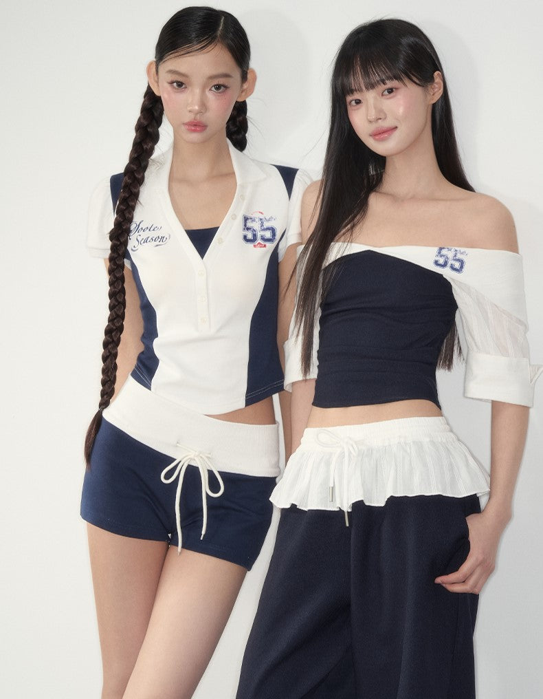 Jersey Sports Style Top/Shorts SOO0015