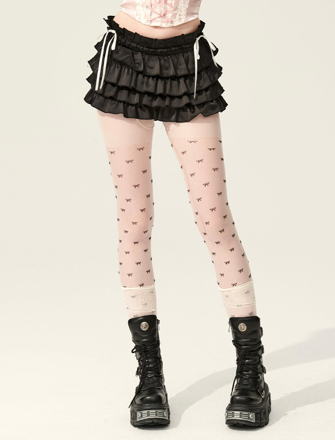 Black Pleated Short Cake Tutu Skirt DIA0173