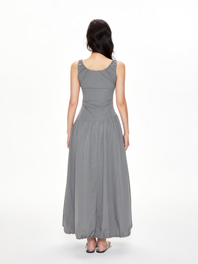 U-neck Suspender Long Dress APE0397