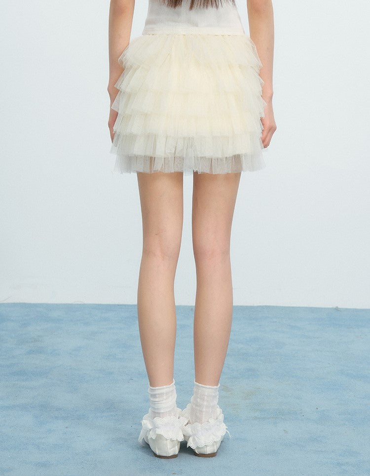 Mesh Lace Cake Puffy Skirt NTO0215