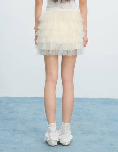Mesh Lace Cake Puffy Skirt NTO0215