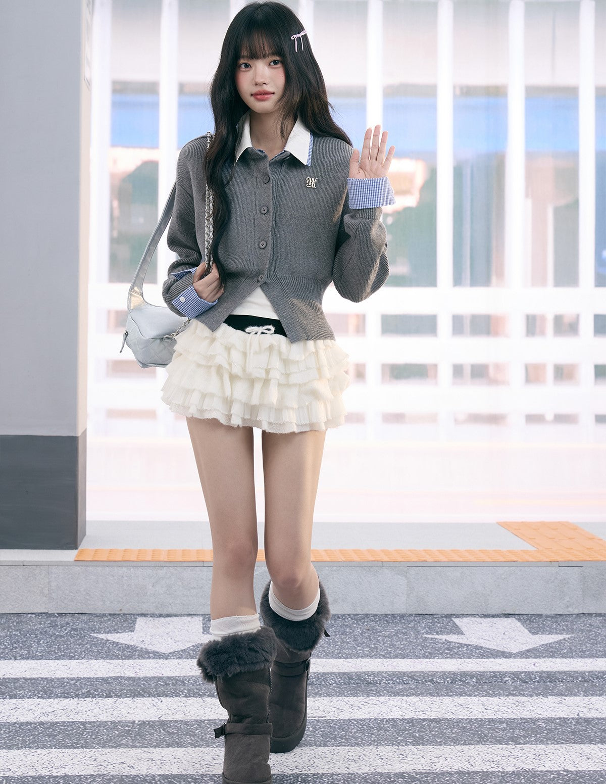 Fake Two-Piece Shirt Collar Sweater WEE0075