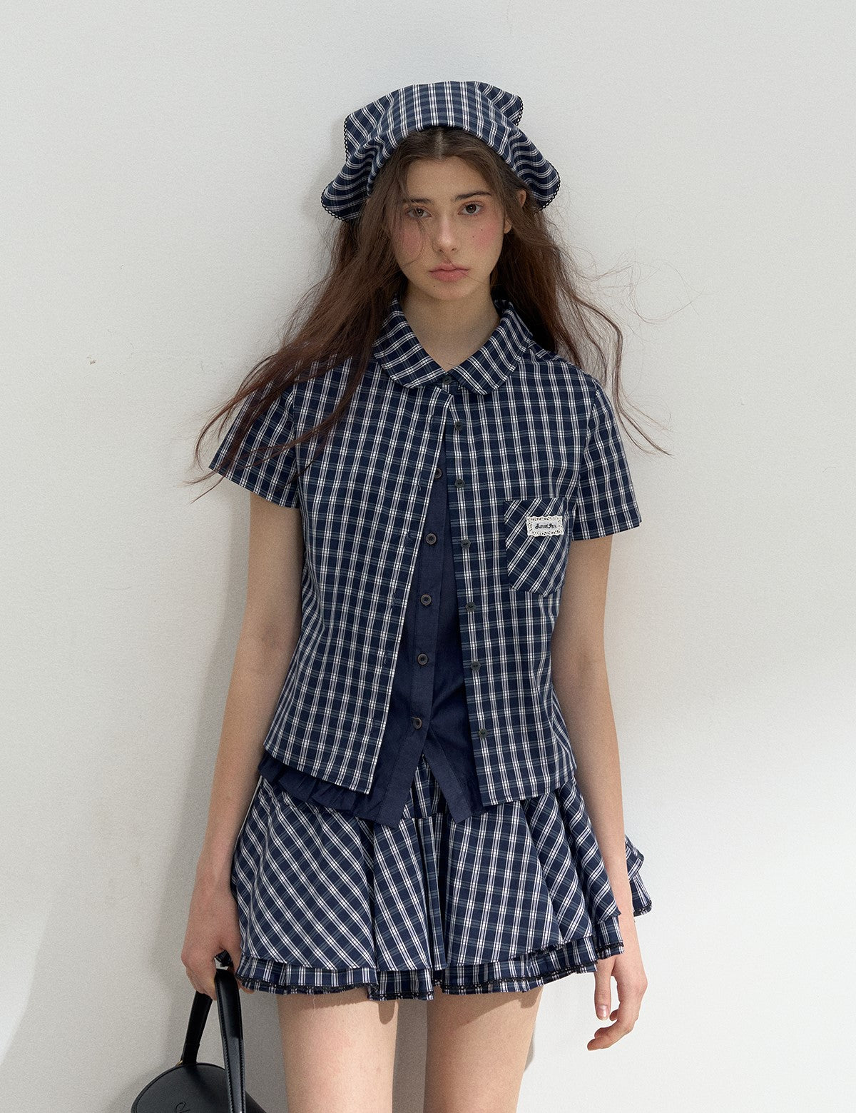 Plaid Multi-layered Puffy Skirt/Scarf SUN0138