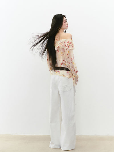 Flower Sling Chiffon Shirt/Underwear VIA0250