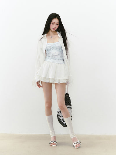 Multi-layered Lace Cake Skirt VIA0238