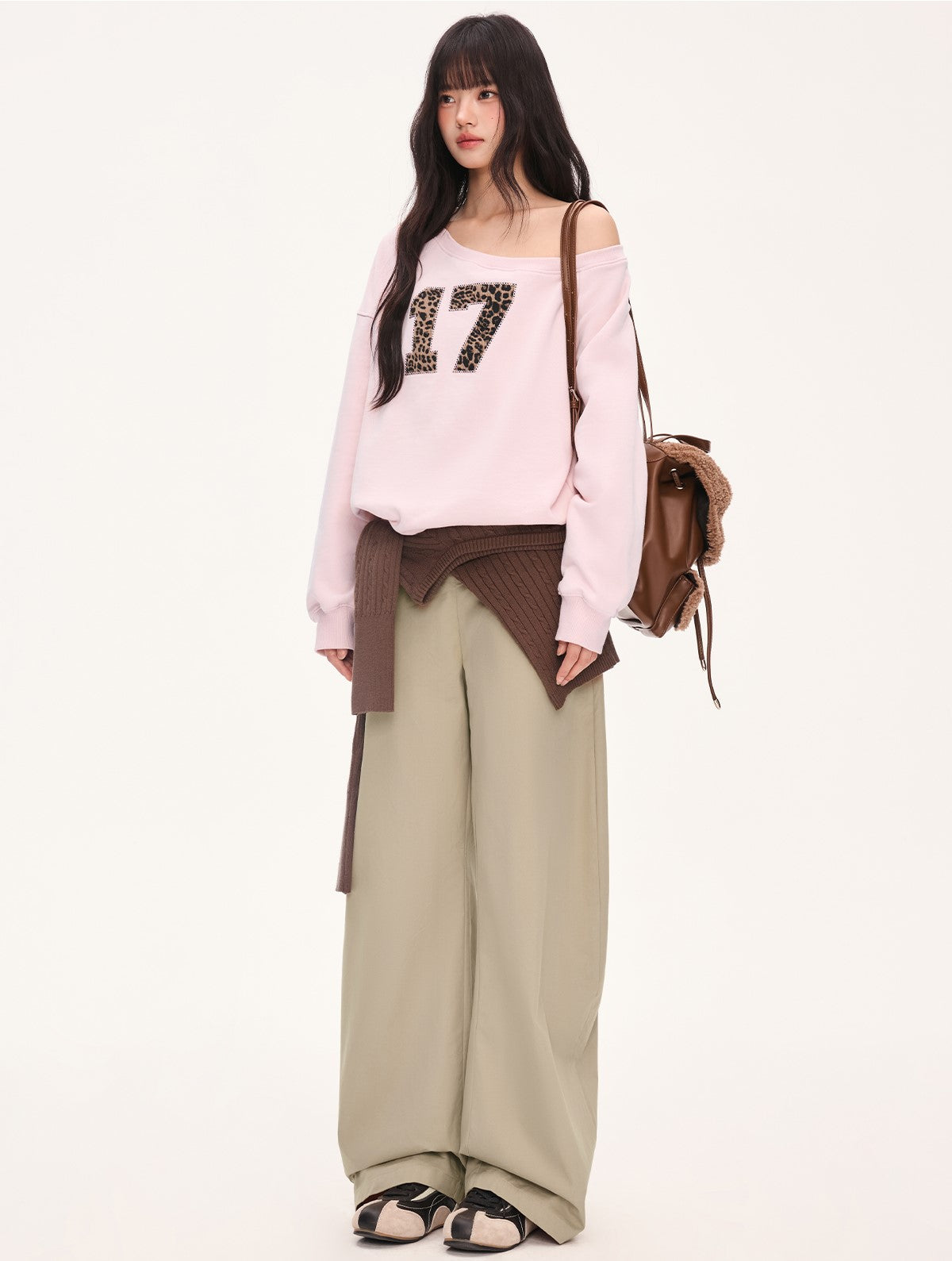 Leopard Print Digital Patchwork Sweatshirt WEE0065