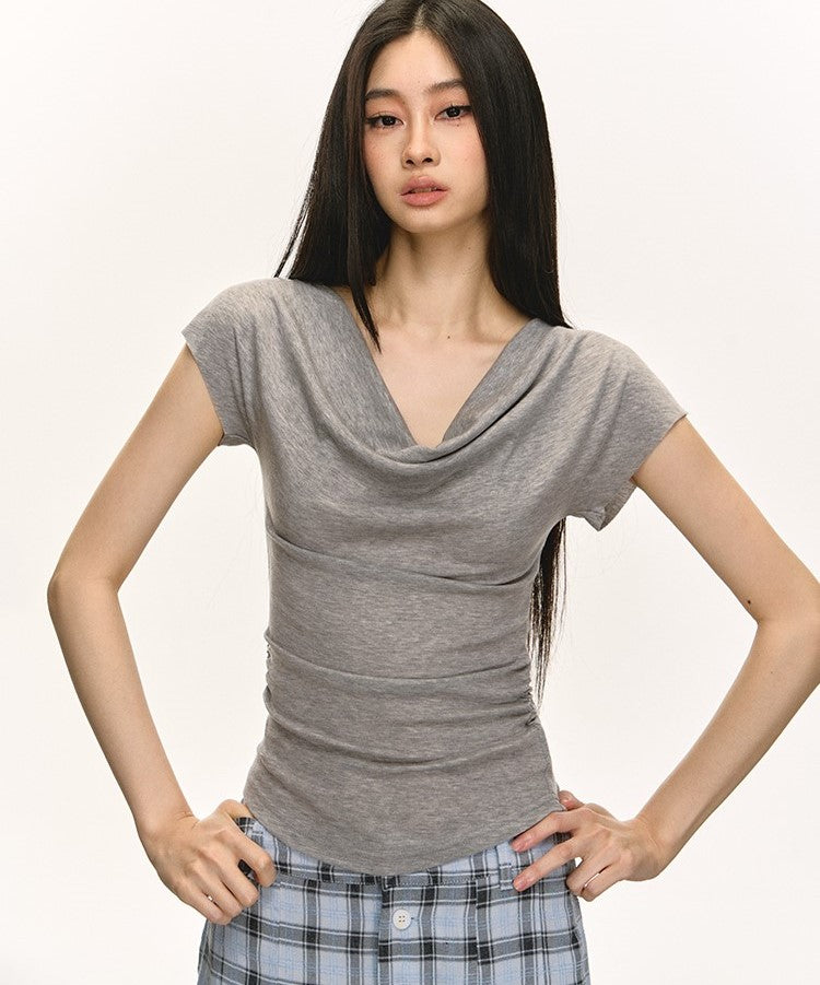 Swing Collar Short-sleeved T-shirt ANA0046