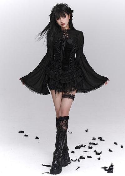 Black Camisole/Shawl/Tutu Cake Skirt LAD0245