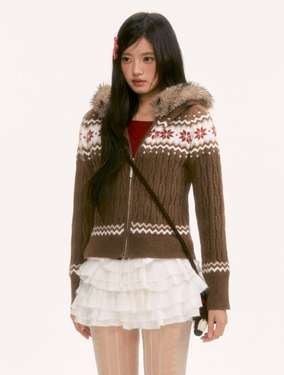 Nordic Design Hooded Knit Cardigan WEE0135