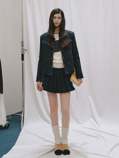 Retro Denim Cotton Jacket/Skirt LAL0247