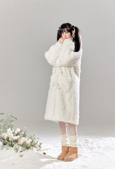 Hooded Lambswool Fur Warm Coat/Solid Color Base Sweater TBI0042