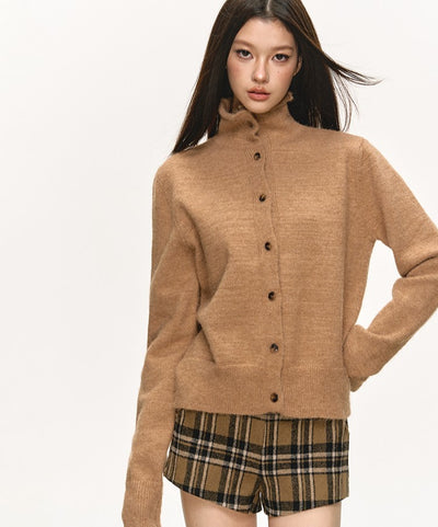 Turtleneck Button Knitted Cardigan ANA0086