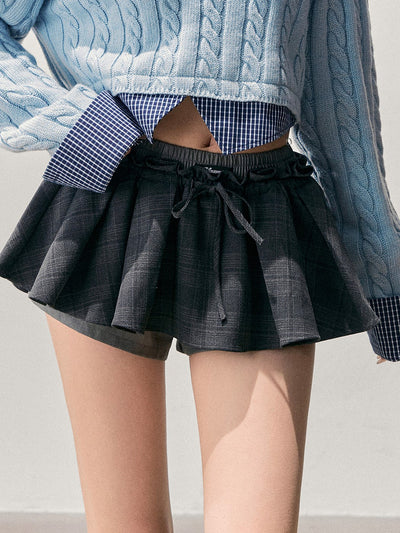 American Style Pleated Mini Skirt DIA0734