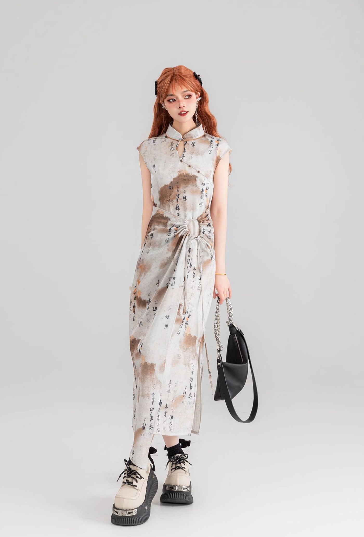 Ancient Style Design Smudged Dress KEI0075