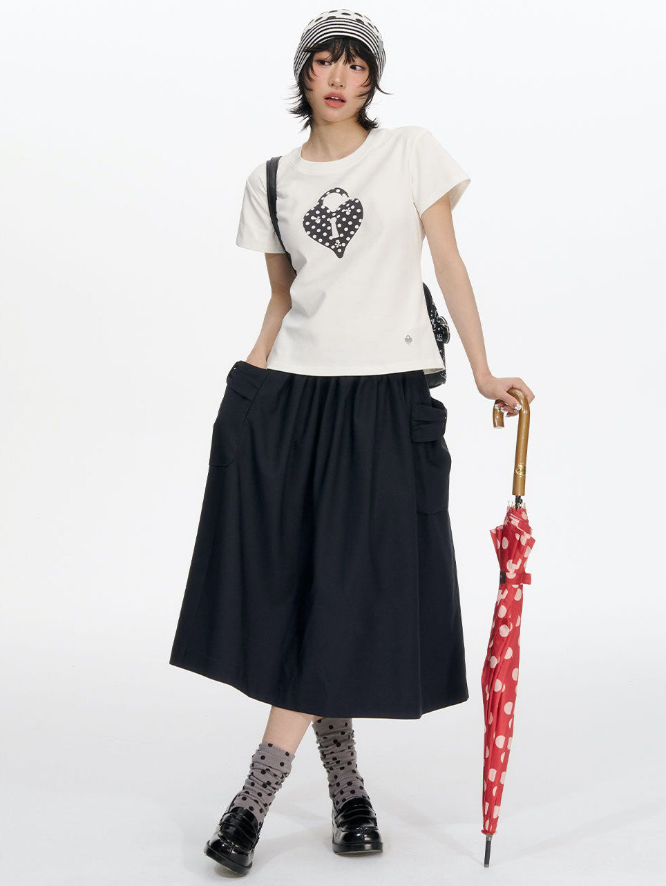 Love Lock Polka Dot T-shirt NEC0204